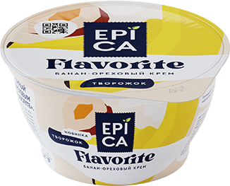 ეპიკა FLAVORITE ხაჭო ბანანი-თხილი 7,6% 130 გ