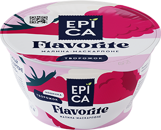 ეპიკა FLAVORITE ხაჭო ჟოლო-მასკარპონე 7,7% 130 გ